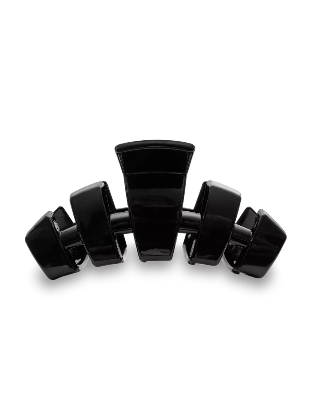 TELETIES Medium Black Claw Clip Bendable Strong Hold Hair Clip Chic Everyday